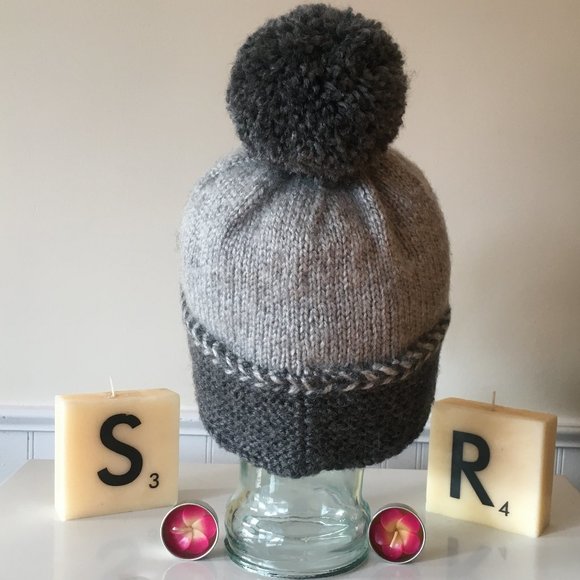 Extra Large, Color Block Charcoal & Grey, Double Trim Hat - Picture 5 of 6